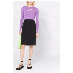 Majestic Filatures Quilted Pencil Skirt SZ Small